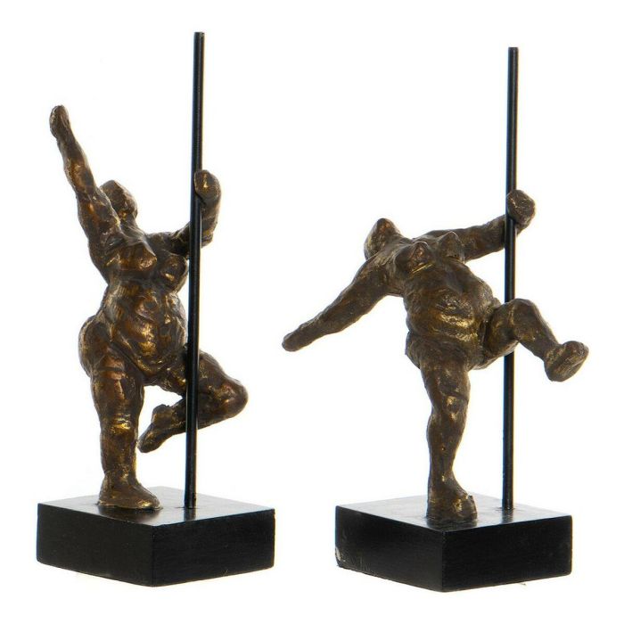 Figura Moderno DKD Home Decor Dorado 10 x 31 x 20 cm (2 Unidades) Figura Moderno DKD Home Decor Dorado 10 x 31 x 20 cm (2 Unidades)