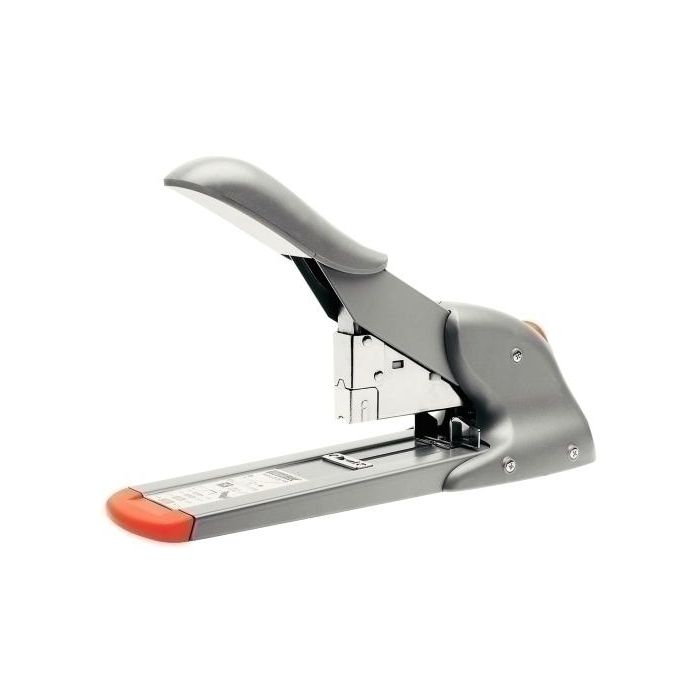 Rapid Grapadora de sobremesa HD110 plata/naranja, capacidad 110 hojas, usa grapas 9/8-14 y 23/8-15