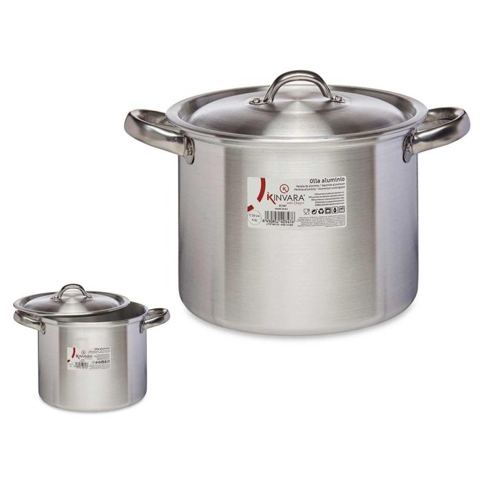Olla de Aluminio Kinvara 20 cm 4,5 L - Apta Gas, Horno y Lavavajillas (6 Unidades) Olla de Aluminio Kinvara 20 cm 4,5 L - Apta Gas, Horno y Lavavajillas (6 Unidades)