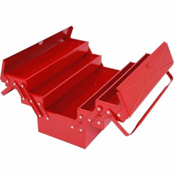 Ks Tools 999.0120 Caja de herramientas metálica con 5 compartimentos L.420 mm Uniones remachadas