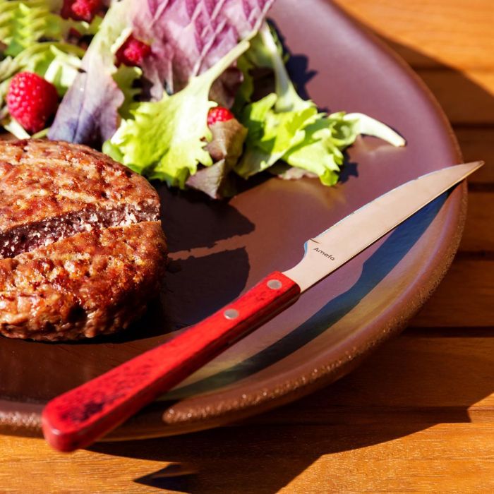 Cuchillo Chuletero Acero Inox y Madera Brasero Amefa 24 cm (12 Unidades) Cuchillo Chuletero Acero Inox y Madera Brasero Amefa 24 cm (12 Unidades)