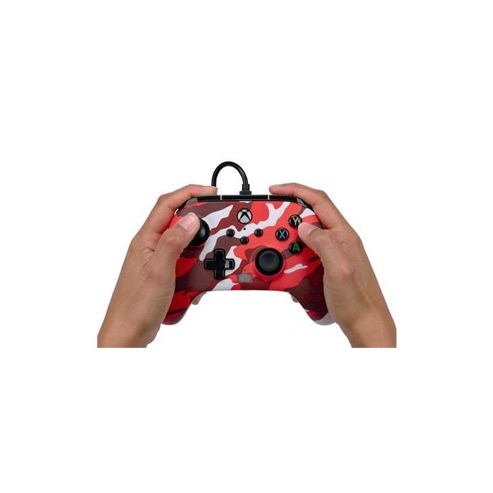 Enhanced Mando Con Cable Xbox Camuflaje Rojo POWER A 1525942-01 7