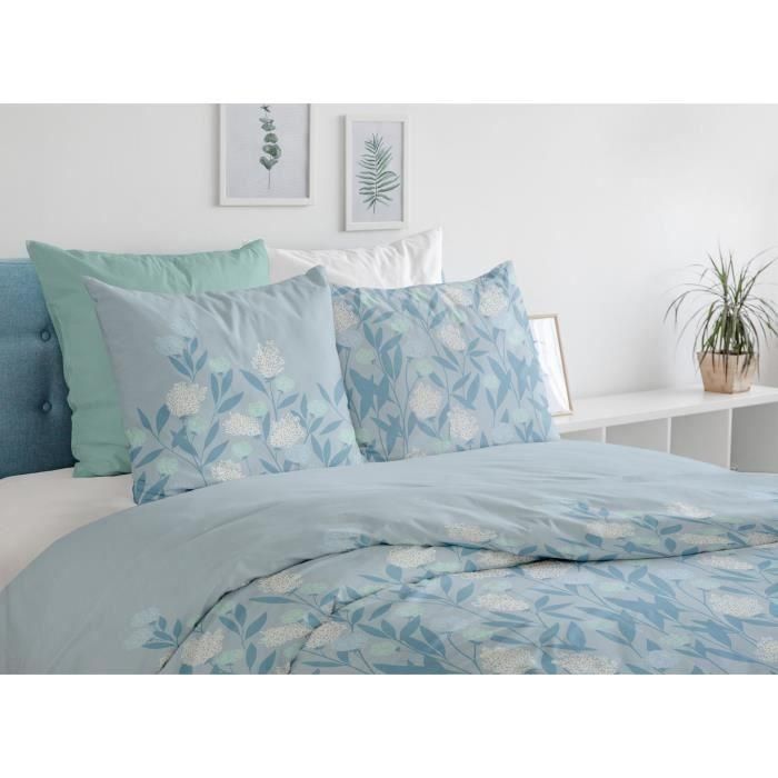 HOME LINGE PASSION Juego de Edredón Floral Storm - 3 Piezas - 240 x 260 - 100% Algodón 57 Hilos - Azul 3 HOME LINGE PASSION Juego de Edredón Floral Storm - 3 Piezas - 240 x 260 - 100% Algodón 57 Hilos - Azul 3