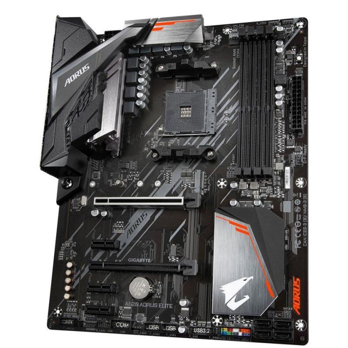 Gigabyte A520 AORUS ELITE Motherboard - Supports AMD Ryzen 5000 Series AM4 CPUs, 5+3 Phases Pure Digital VRM, up to 4733MHz DDR4 (OC), PCIe 3.0 x4 M.2, GbE LAN, USB 3.2 Gen2 3 Gigabyte A520 AORUS ELITE Motherboard - Supports AMD Ryzen 5000 Series AM4 CPUs, 5+3 Phases Pure Digital VRM, up to 4733MHz DDR4 (OC), PCIe 3.0 x4 M.2, GbE LAN, USB 3.2 Gen2 3