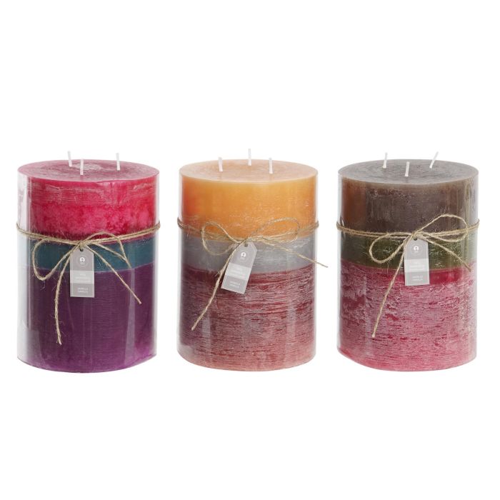 DKD Home Decor Vela de Cera Colección Rustik aw - Pack de 3 Unidades, Colores Surtidos Marrón Verde Azul, 155h Duración, 14.5x14.5x20 cm 0 DKD Home Decor Vela de Cera Colección Rustik aw - Pack de 3 Unidades, Colores Surtidos Marrón Verde Azul, 155h Duración, 14.5x14.5x20 cm 0