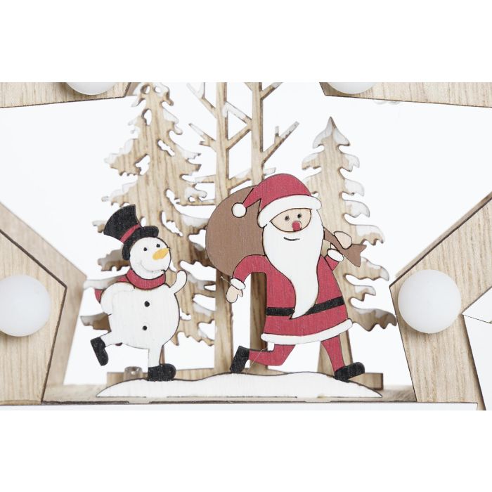 DKD Home Decor Decoración Luminosa Navidad Estrella LED Madera Rojo Natural, Set 4 Unidades, 26x26x4 cm, 2 Pilas AAA 3 DKD Home Decor Decoración Luminosa Navidad Estrella LED Madera Rojo Natural, Set 4 Unidades, 26x26x4 cm, 2 Pilas AAA 3