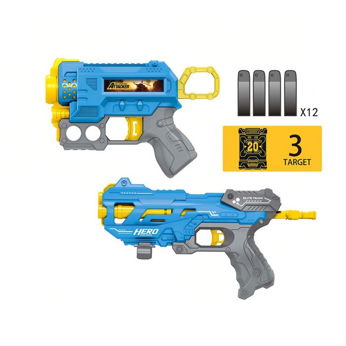 Pack 2 Pistolas Blaster,Mascara Y 12 Dardos T01032 1