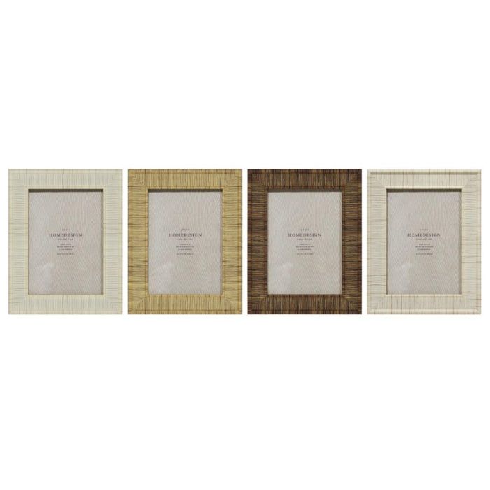 Marco Foto 13X18 Scandi DKD Home Decor Natural Beige 2 x 23.5 x 18.5 cm (4 Unidades)