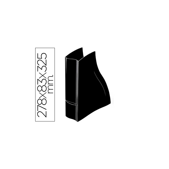 Cep Revistero Ellypse 278 x 83 x 325 mm Plástico Negro Alta Capacidad Documentos hasta 24x32cm Ecológico 278 x 83 x 325 mm 0 Cep Revistero Ellypse 278 x 83 x 325 mm Plástico Negro Alta Capacidad Documentos hasta 24x32cm Ecológico 278 x 83 x 325 mm 0