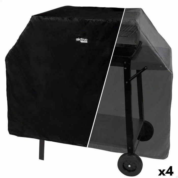 Funda Protectora para Barbacoa Aktive Negro 4 Unidades 142 x 120 x 60 cm Funda Protectora para Barbacoa Aktive Negro 4 Unidades 142 x 120 x 60 cm
