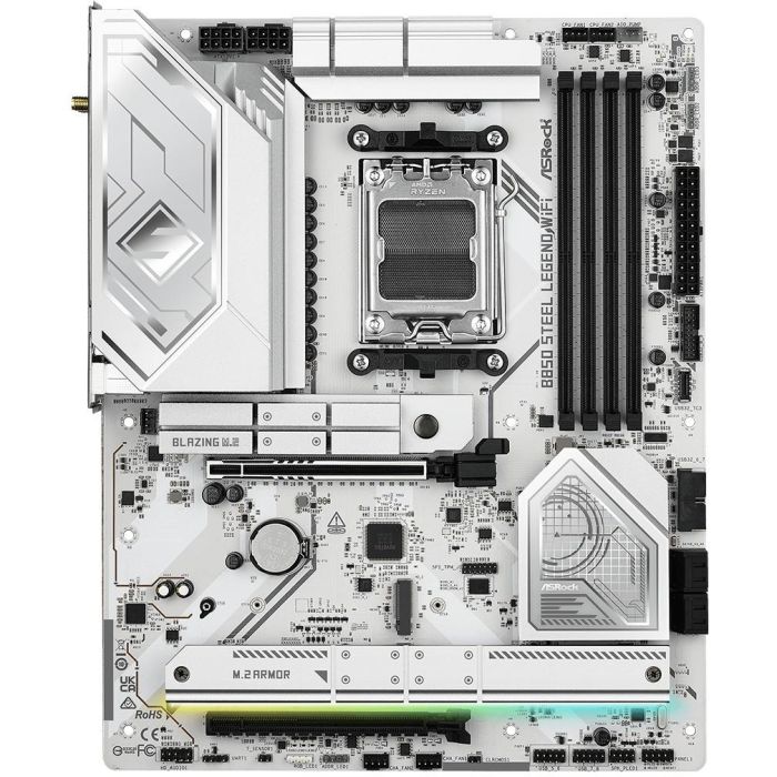ASRock B850 Steel Legend WiFi Placa Base ATX, Socket AM5, AMD Ryzen 7000/8000/9000, DDR5, Wi-Fi 7, USB20G, 90-MXBQS0-A0UAYZ 2 ASRock B850 Steel Legend WiFi Placa Base ATX, Socket AM5, AMD Ryzen 7000/8000/9000, DDR5, Wi-Fi 7, USB20G, 90-MXBQS0-A0UAYZ 2