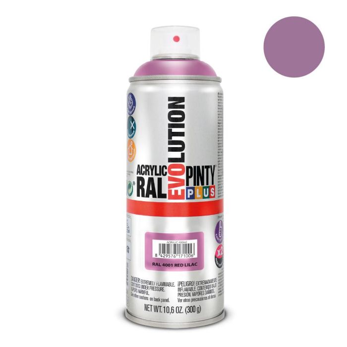 Pinty Plus Pintura Acrílica en Spray Evolution Ral 4001 Red Lilac 520 cc 300 g