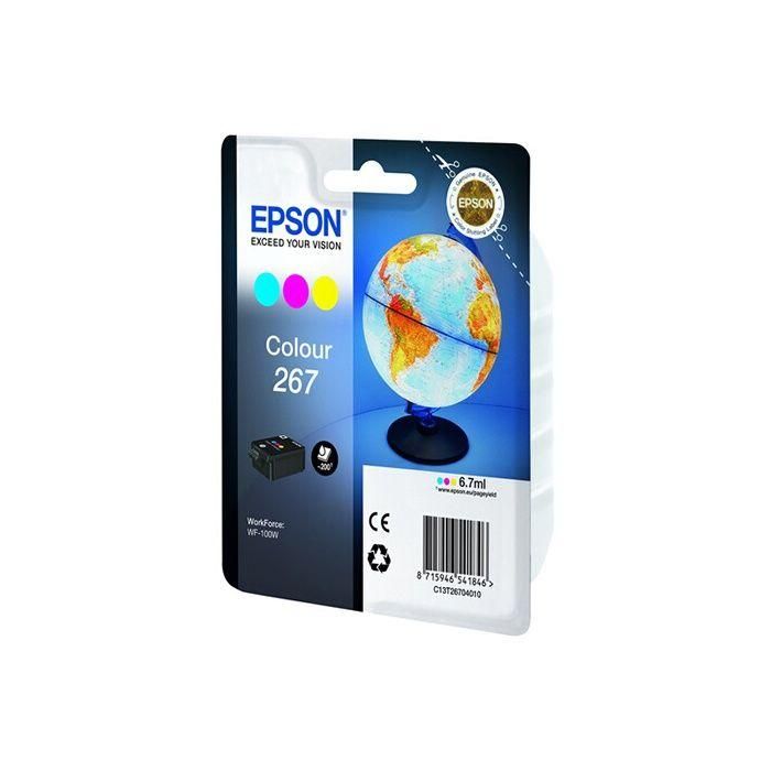 Cartucho de tinta EPSON 267 - Cian, Magenta y Amarillo - Capacidad estándar 200 páginas 1 Cartucho de tinta EPSON 267 - Cian, Magenta y Amarillo - Capacidad estándar 200 páginas 1