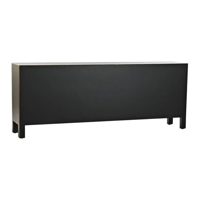 Mueble de TV DKD Home Decor Negro Oriental Blanco Dorado Blanco/Negro Metal Abeto Madera MDF 130 x 26 x 51 cm 1