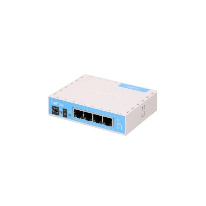 Mikrotik RB941-2ND Punto de Acceso hAP lite Wifi 4, 2.4GHz 300Mbps, 4 Puertos Fast Ethernet, Alimentación USB 1 Mikrotik RB941-2ND Punto de Acceso hAP lite Wifi 4, 2.4GHz 300Mbps, 4 Puertos Fast Ethernet, Alimentación USB 1