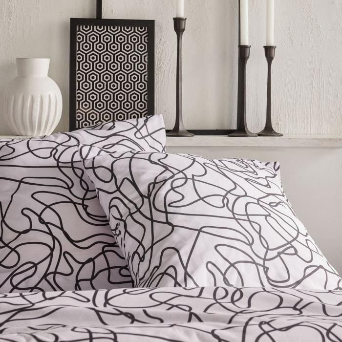Juego de cama - TODAY Crazy - Estampado gráfico - 2 personas - 220 x 240 cm - Blanco 2