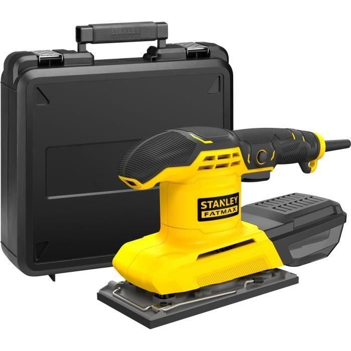 STANLEY FATMAX FMEW214K-QS Lijadora Orbital Eléctrica 280W con Órbita de 2mm, para Lijado Profesional en Madera, Metal y Multimateriales con Maletín STANLEY FATMAX FMEW214K-QS Lijadora Orbital Eléctrica 280W con Órbita de 2mm, para Lijado Profesional en Madera, Metal y Multimateriales con Maletín
