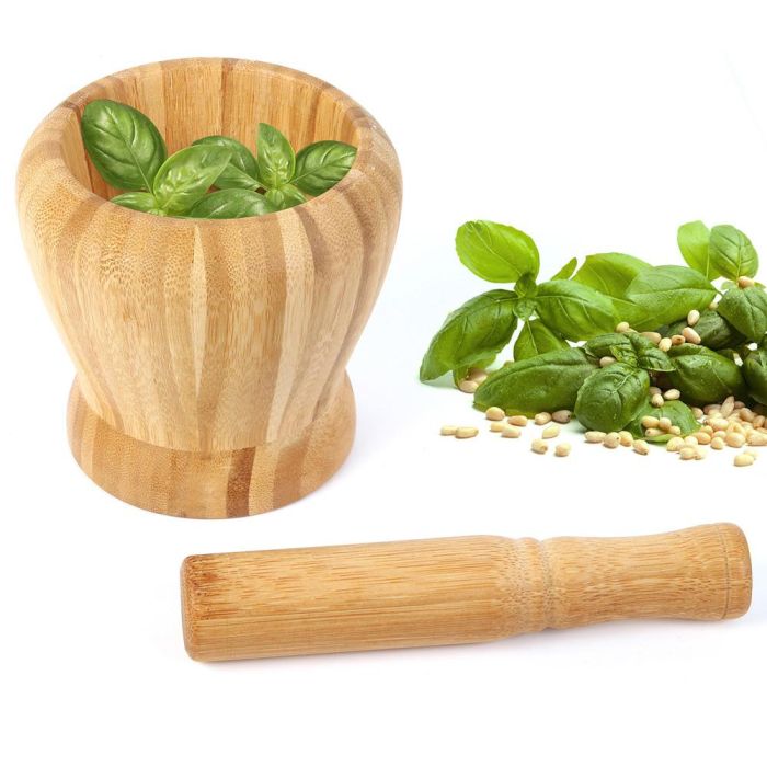Cook Concept Mortero con Mano de Bambú, Ø10 cm x 16 cm 2