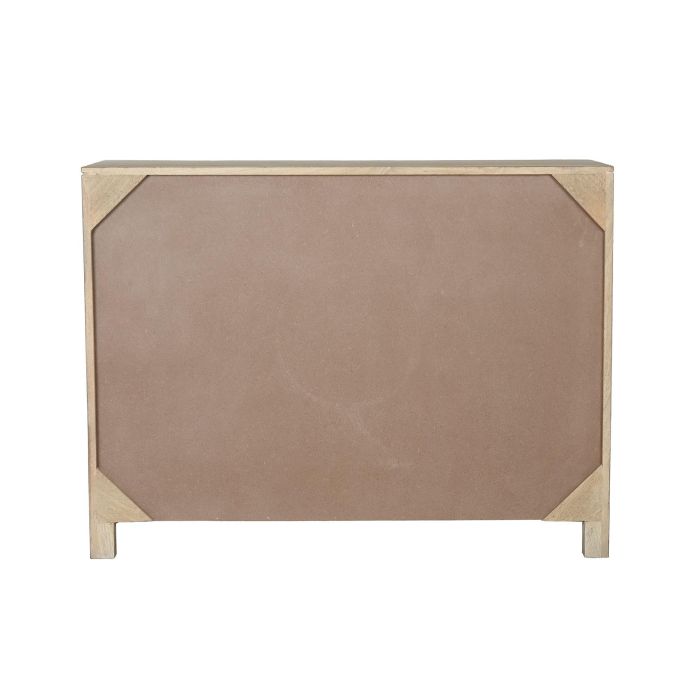 DKD Home Decor Aparador Natural Mango 100 x 75 x 40 cm con 2 Puertas y 2 Estanterías 2
