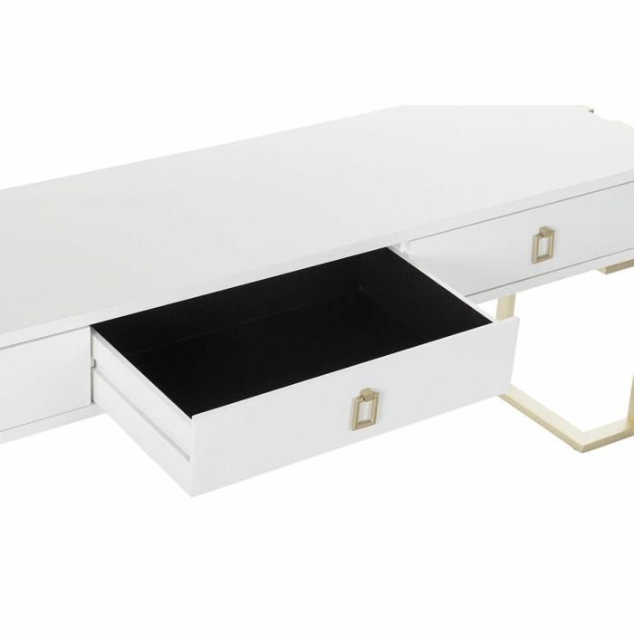 DKD Home Decor Mesa Centro Glam Blanco Dorado Madera Metal 3 Cajones Desmontable 150x36x48 cm 2 DKD Home Decor Mesa Centro Glam Blanco Dorado Madera Metal 3 Cajones Desmontable 150x36x48 cm 2