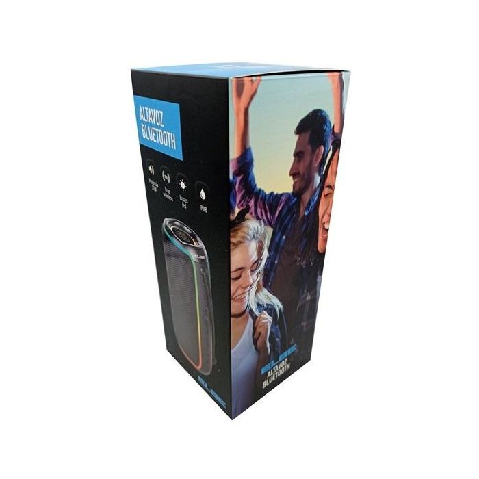 Elbe ALT-N12 Altavoz Bluetooth 20W TWS Negro IPX6 con Luces LED 7