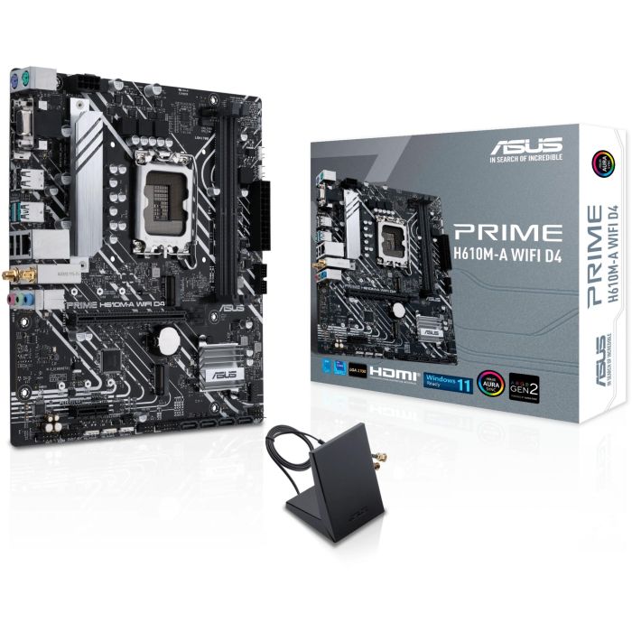 Asus Placa Base PRIME H610M-A WiFi D4 Intel H610 LGA 1700 micro ATX DDR4 90MB1C80-M0EAY0 0 Asus Placa Base PRIME H610M-A WiFi D4 Intel H610 LGA 1700 micro ATX DDR4 90MB1C80-M0EAY0 0