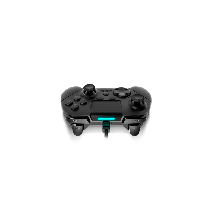 Krom Mando de Juego Kaiser NXKROMKSR, Mando de Juego Competitivo, Inalámbrico, Compatible con PC, PS4, PS3, Conexión USB