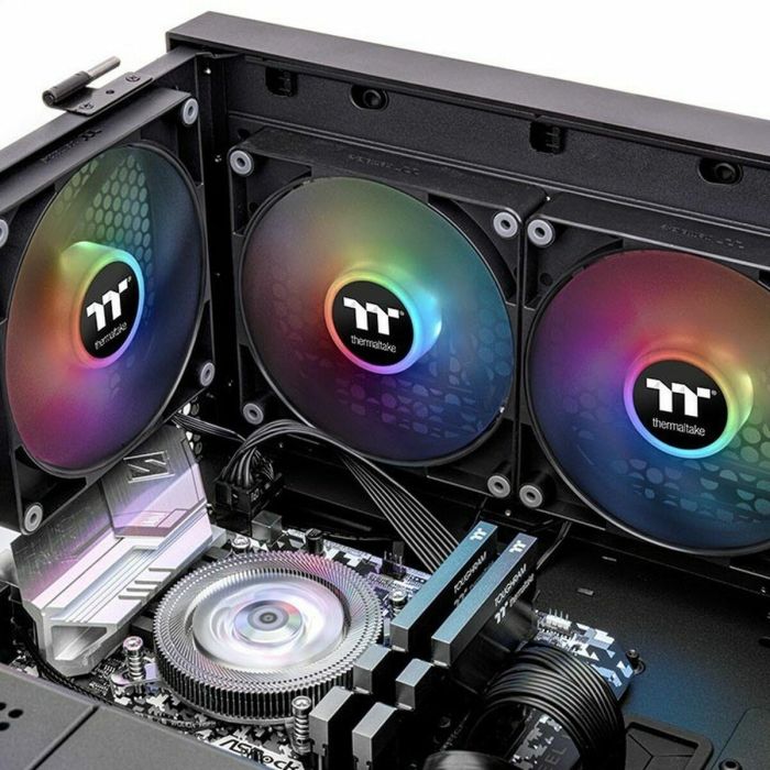 Thermaltake CT140 ARGB Sync Ventilador de Torre PC, Iluminación ARGB Sincronizable, Rodamiento Hidráulico, Negro, 2 Unidades 4 Thermaltake CT140 ARGB Sync Ventilador de Torre PC, Iluminación ARGB Sincronizable, Rodamiento Hidráulico, Negro, 2 Unidades 4