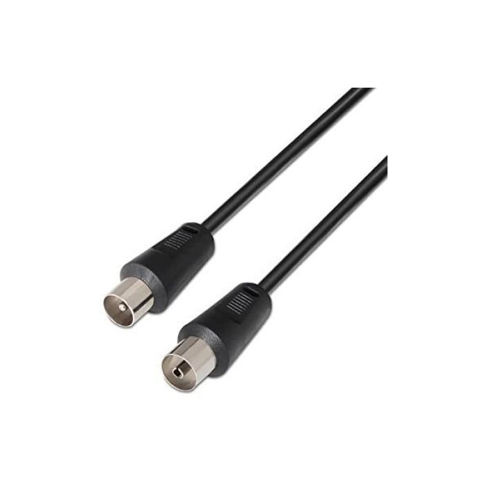 Nanocable 10.26.0202 Cable Coaxial 3C-2V para Antena TV 9.5mm Macho Hembra 75 Ohm 1.8m Negro 1 Nanocable 10.26.0202 Cable Coaxial 3C-2V para Antena TV 9.5mm Macho Hembra 75 Ohm 1.8m Negro 1