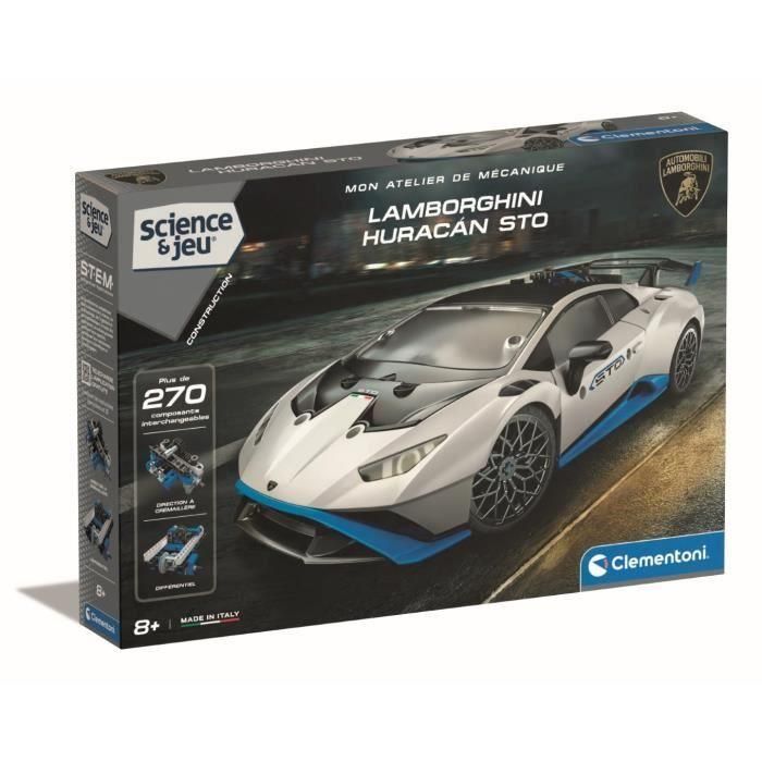 CLEMENTONI - Lamborghini Huracan STO para construir - Ruedas orientables - Manual ilustrado y aplicación para visualización 3D - Fabri CLEMENTONI - Lamborghini Huracan STO para construir - Ruedas orientables - Manual ilustrado y aplicación para visualización 3D - Fabri
