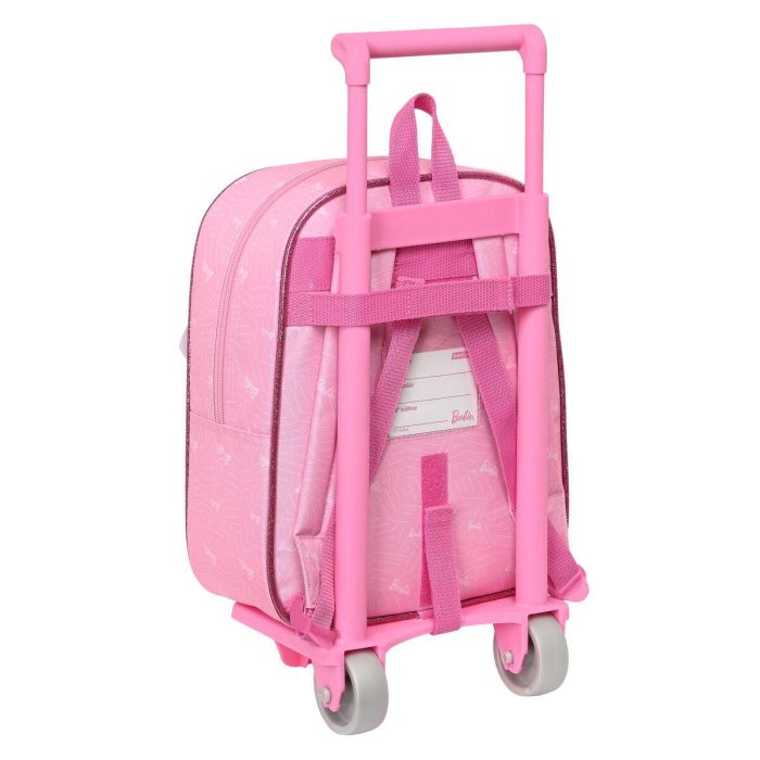 Mochila Escolar con Ruedas Barbie Girl Rosa 22 x 27 x 10 cm 2