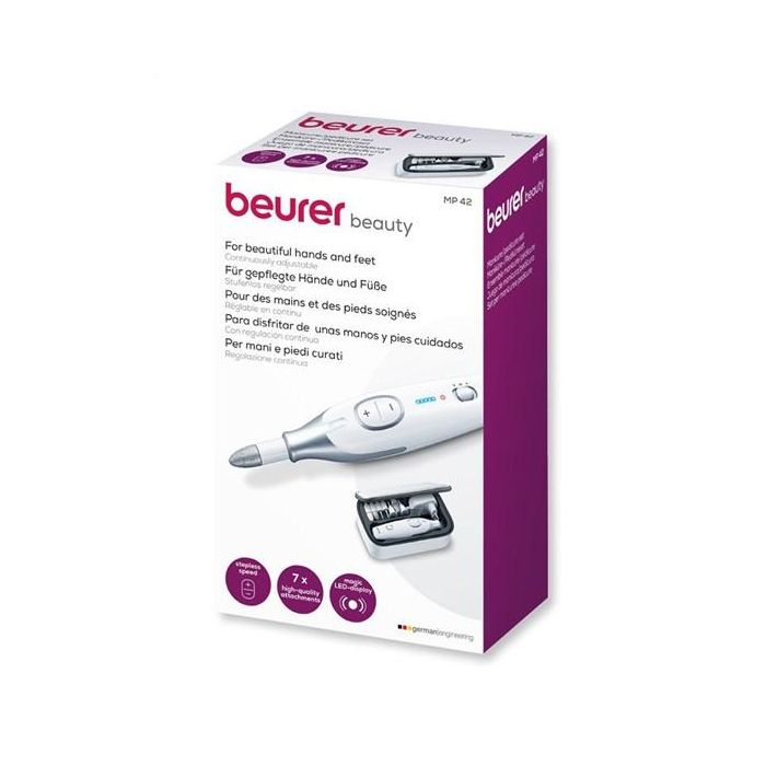 Beurer MP-42 Set de Manicura y Pedicura Profesional con Luz LED, 7 Adaptadores de Zafiro 2 Beurer MP-42 Set de Manicura y Pedicura Profesional con Luz LED, 7 Adaptadores de Zafiro 2