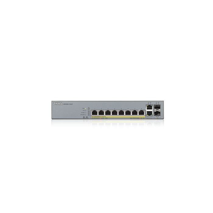 Zyxel GS1350-12HP-EU0101F Switch Gestionado L2 Gigabit Ethernet 10 Puertos PoE Gris 1