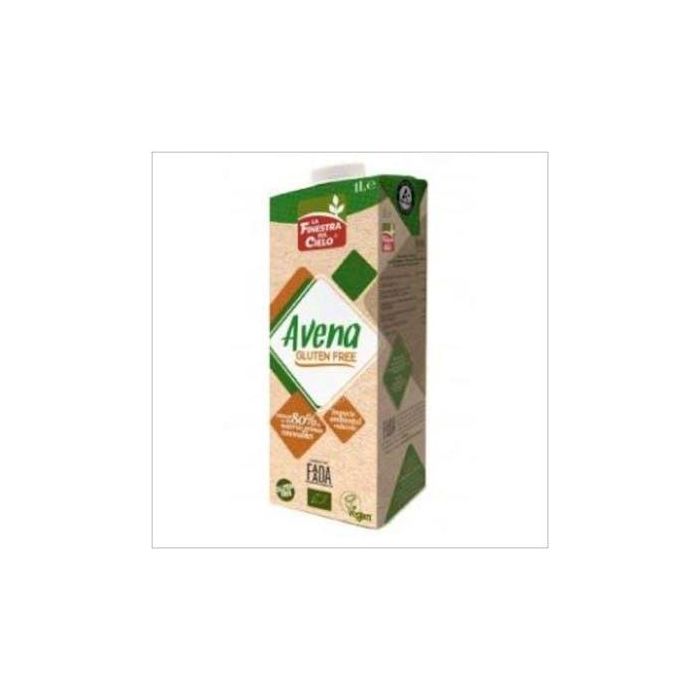 LA FINESTRA SUL CIELO Bebida Vegetal de Avena Bio SG Vegan 1 Litro Pack 6 Unidades Sin Azúcares Añadidos