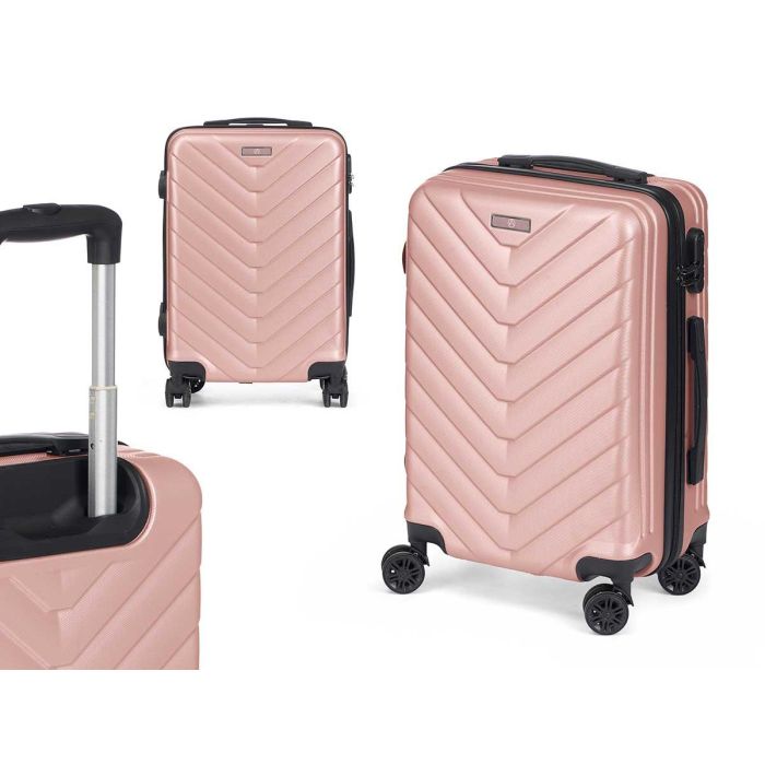 Maleta Cabina ABS Rosa Arte Regal 38x57x23 cm Maleta Cabina ABS Rosa Arte Regal 38x57x23 cm