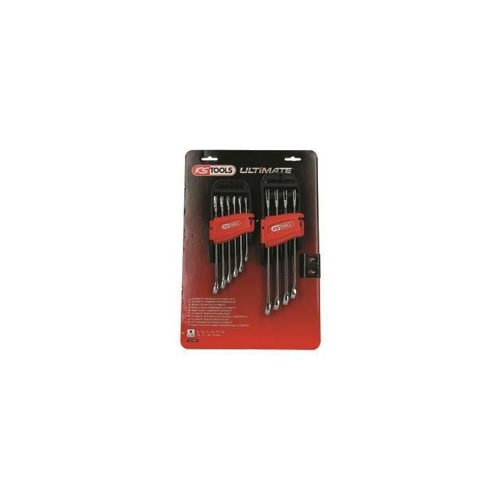 KS TOOLS 922.0050 - Juego 10 Llaves Combinadas Métricas 8-19mm con Soporte - Horquilla y Ojo Inclinado 15° 3