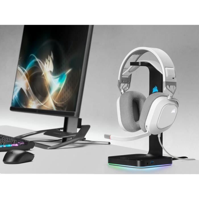 Corsair Helmet Gaming Premium HS80 RGB USB-White (CA-9011238-UE) 4