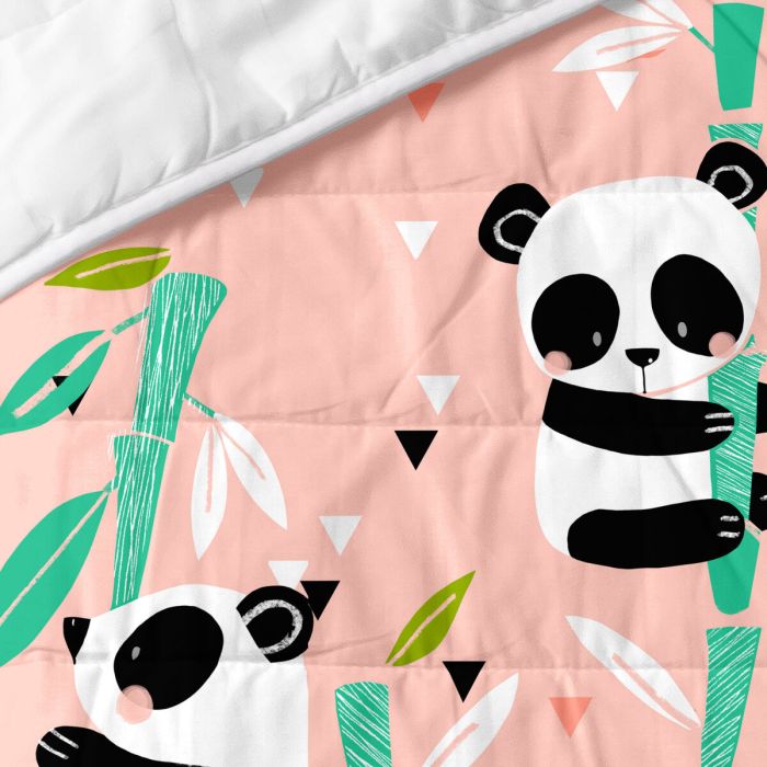 Colcha HappyFriday Moshi Moshi Rosa 180 x 260 cm Oso Panda 3