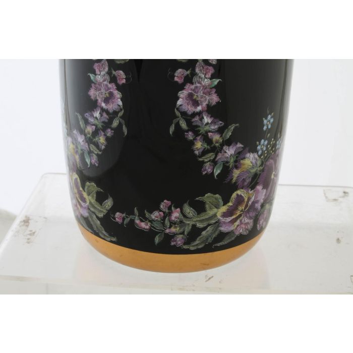 DKD Home Decor Jarrón de Porcelana Shabby Colección Fleur con Diseño de Flores Multicolor Negro 24x14x14 cm 2 DKD Home Decor Jarrón de Porcelana Shabby Colección Fleur con Diseño de Flores Multicolor Negro 24x14x14 cm 2