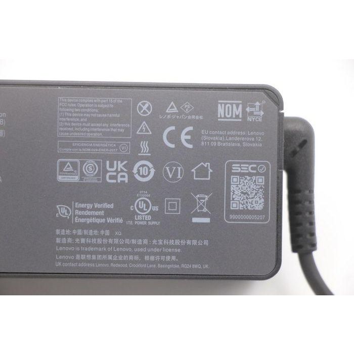 Lenovo 65W power adapter for Lenovo laptops, featuring 20V, 15V, 9V, and 5V outputs, dual-port design for versatile charging. 4 Lenovo 65W power adapter for Lenovo laptops, featuring 20V, 15V, 9V, and 5V outputs, dual-port design for versatile charging. 4