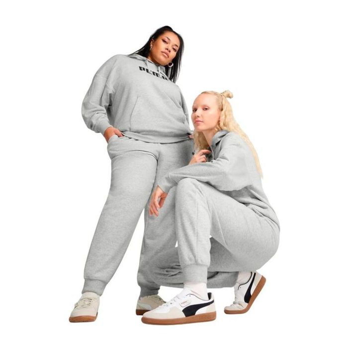 Pantalón Largo Deportivo Puma Essentials Small No. 1 Logo Gris claro Mujer 2