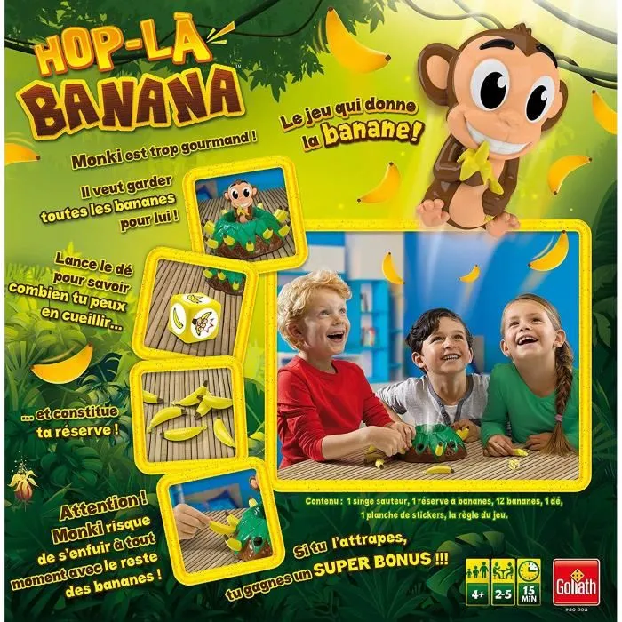 GOLIATH Hop the Banana Juego de mesa para 2 a 5 jugadores desde 4 años 3 GOLIATH Hop the Banana Juego de mesa para 2 a 5 jugadores desde 4 años 3