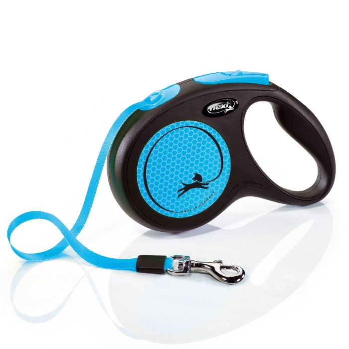 Correa Flexi New Neon M Cinta 5M Azul Neón 1 Correa Flexi New Neon M Cinta 5M Azul Neón 1