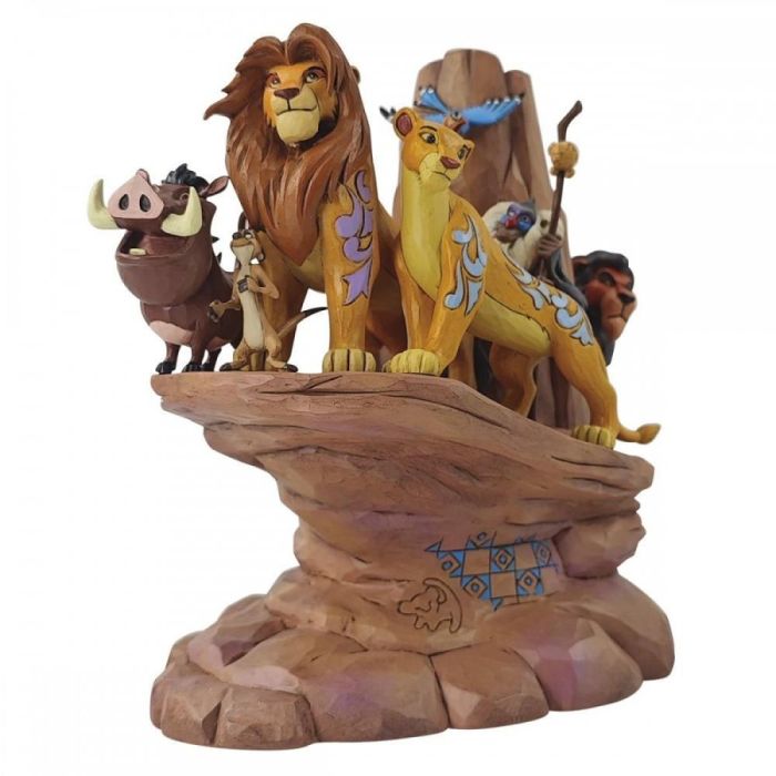 Enesco Figura Jim Shore Disney El Rey León "Pride Rock" 30 Aniversario Simba Edición Coleccionista 22.86 cm