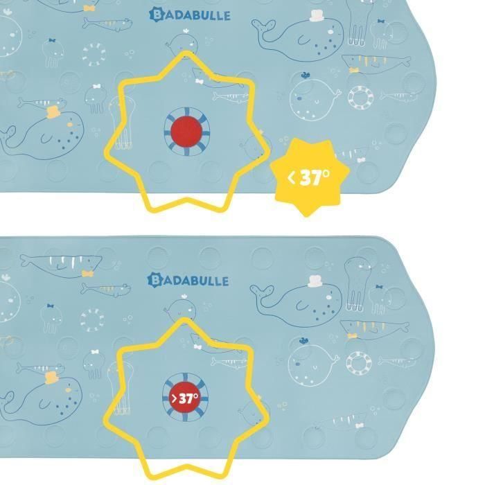 Alfombra de baño antideslizante Badabulle XXL con indicador de temperatura, 91 cm de largo 2 Alfombra de baño antideslizante Badabulle XXL con indicador de temperatura, 91 cm de largo 2