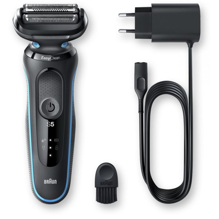 Braun 50-M1000s Máquina de Afeitar Láminas Series 5 Wet&Dry, Lavable, Batería Litio 50 min, Negro/Azul 8 Braun 50-M1000s Máquina de Afeitar Láminas Series 5 Wet&Dry, Lavable, Batería Litio 50 min, Negro/Azul 8