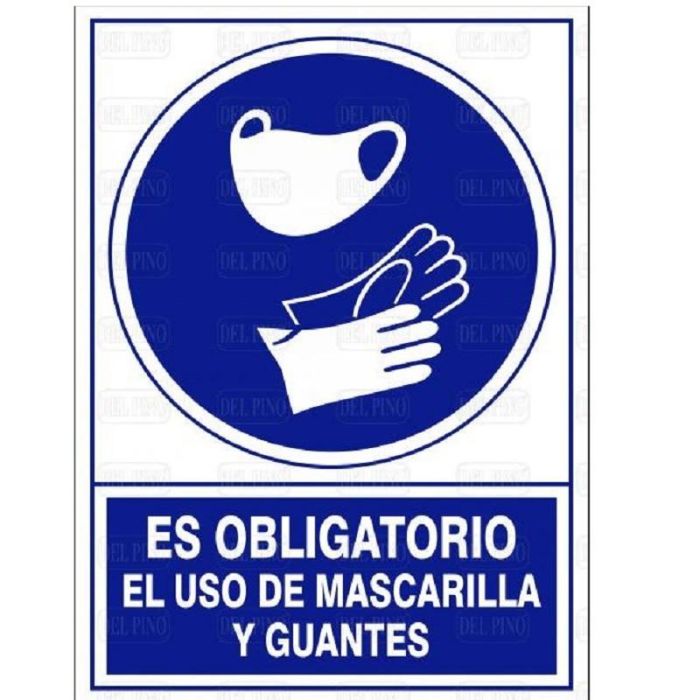 Señal 1605 Plástico 345X245 ''Obligatorio El Uso De Mascarilla Y Guantes'' Duver Señal 1605 Plástico 345X245 ''Obligatorio El Uso De Mascarilla Y Guantes'' Duver
