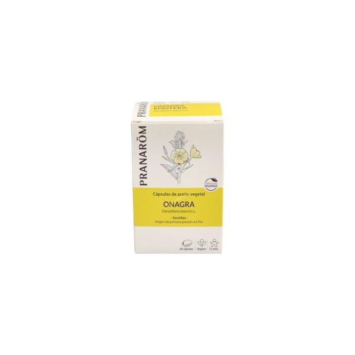 PRANAROM P.ACABADO Onagra 60 Cápsulas Veganas - Aceite Primera Presión en Frío - Ácidos Grasos Esenciales Omega 6