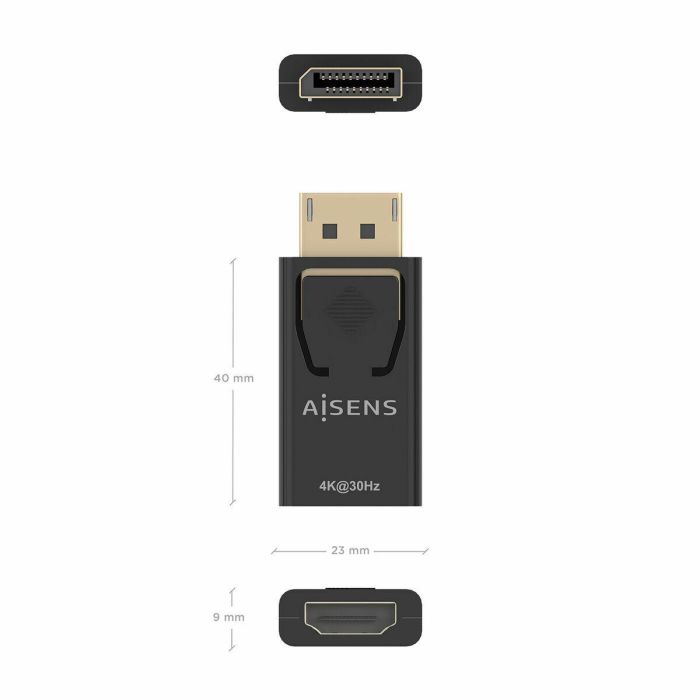Adaptador DisplayPort a HDMI Aisens A125-0949 Negro 11 Adaptador DisplayPort a HDMI Aisens A125-0949 Negro 11