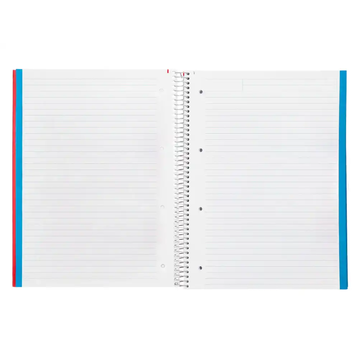 Liderpapel Cuaderno espiral Micro Jolly A4, 140 hojas, 75gr, horizontal, 5 bandas, colores surtidos 6